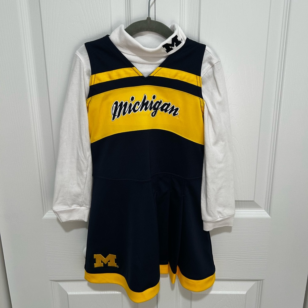 Michigan Cheerleader Dress with Turtleneck